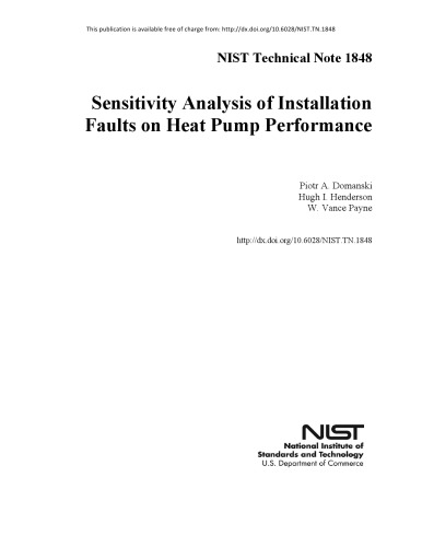 Sensitivity Analysis Of Installation Faults On Heat Pump Performance Piotr A Domanski