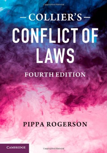 Colliers Conflict Of Laws 4th Edition Pippa Rogerson