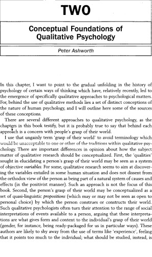 Qualitative Psychology Jonathan A Smith