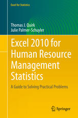 Excel 2010 For Human Resource Management Statistics A Guide To Solving Practical Problems 1st Edition Thomas J Quirk