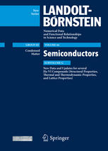 New Data And Updates For Several Iiavi Compounds Structural Properties Thermal And Thermodynamic Properties And Lattice Properties 1st Edition U Rssler Eds