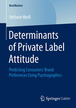 Determinants Of Private Label Attitude Predicting Consumers Brand Preferences Using Psychographics 1st Edition Stefanie Wei Auth