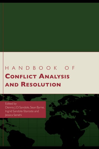 Handbook Of Conflict Analysis And Resolution Dennis Jd Sandole