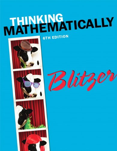 Thinking Mathematically 6th Robert F Blitzer