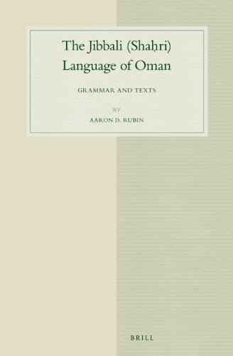 The Jibbali Shari Language Of Oman Grammar And Texts Aaron D Rubin