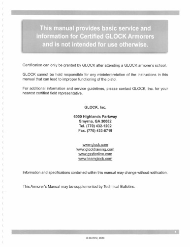 Glock Armorers Manual