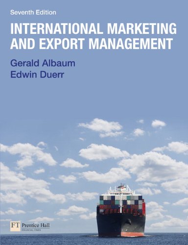 International Marketing Export Management 7th Edition Gerald Albaum
