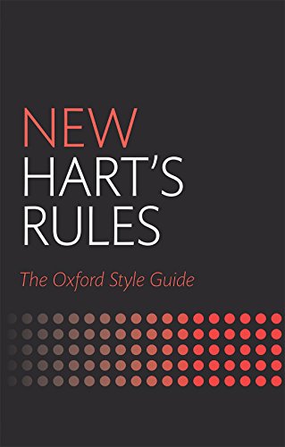 New Harts Rules The Oxford Style Guide 2nd Edition Anne Waddingham