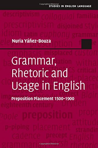 Grammar Rhetoric And Usage In English Preposition Placement 15001900 Nuria Yezbouza