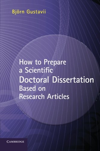 How To Prepare A Scientific Doctoral Dissertation Based On Research Articles 1st Edition Bjrn Gustavii