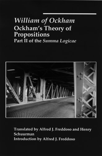 Ockhams Theory Of Propositions Part Ii Of The Summa Logicae 1st Edition William Ockham