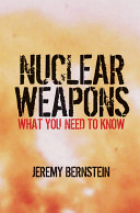 Nuclear Weapons What You Need To Know Bernstein J