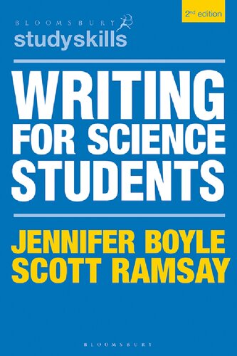 Writing For Science Students 2nd Jennifer Boyle Scott Ramsay