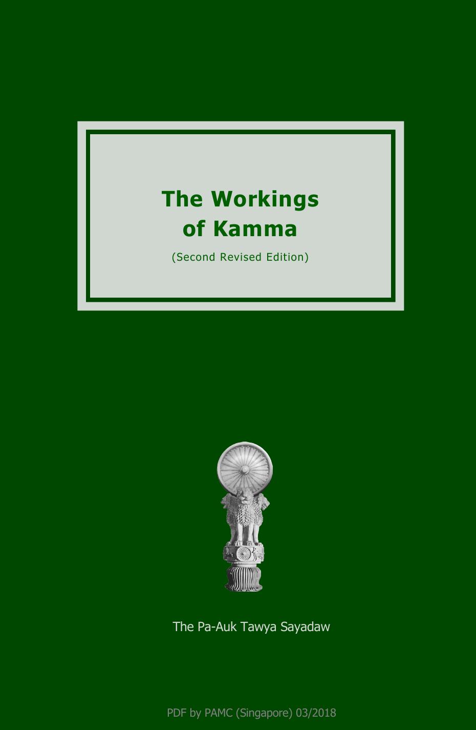 The Workings Of Kamma 2nd Edition Paauk Tawya Sayadaw