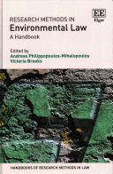Research Methods In Environmental Law Andreas Philippopoulosmihalopoulos