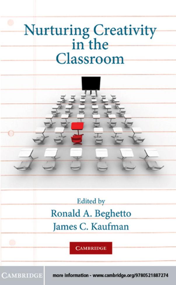 Nurturing Creativity In The Classroom 1st Edition Ronald A Beghetto