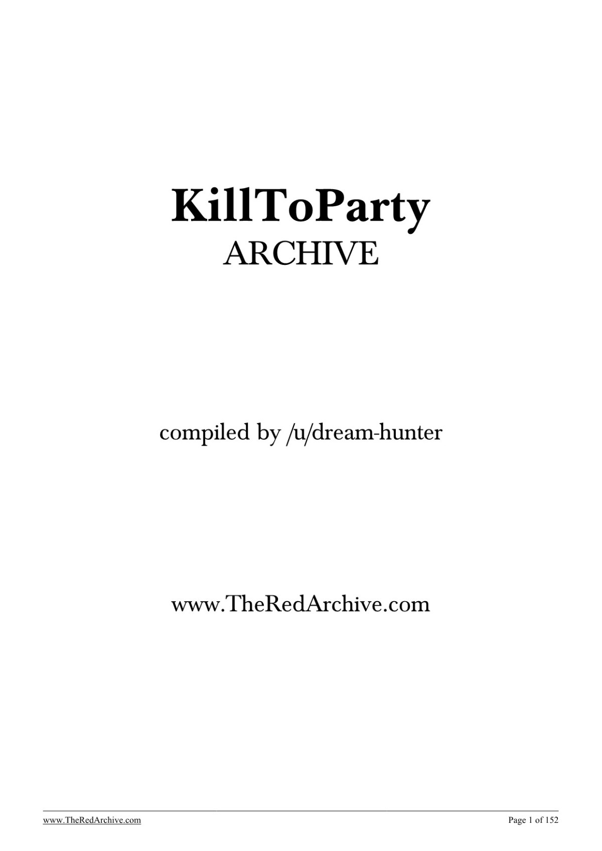 Kill To Party Blog Writings 1st Edition Billy Pratt