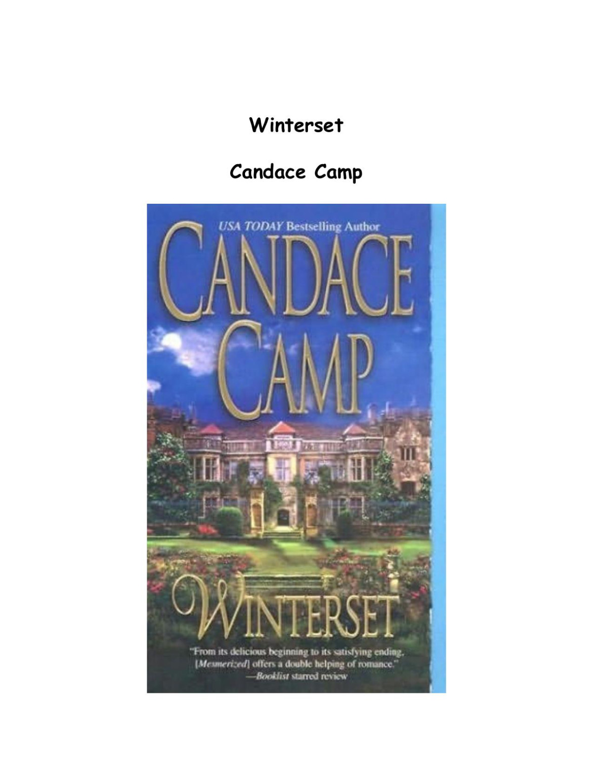 Winterset Candace Camp
