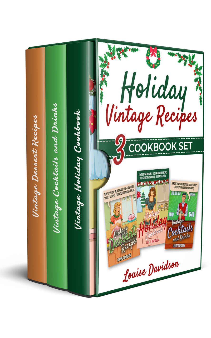 Holiday Vintage Recipes 3 Cookbook Set Davidson Louise
