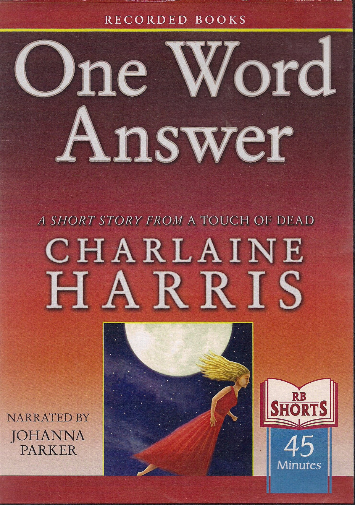 One Word Answer Charlaine Harris Johanna Parker