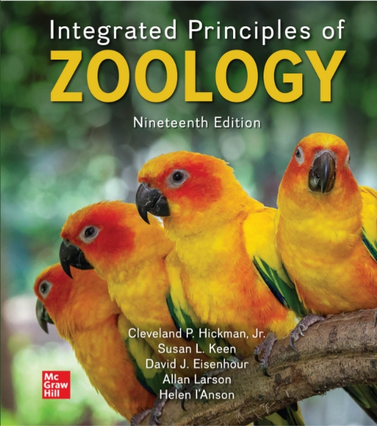 Integrated Principles Of Zoology 19th Cleveland P Hickman Jr