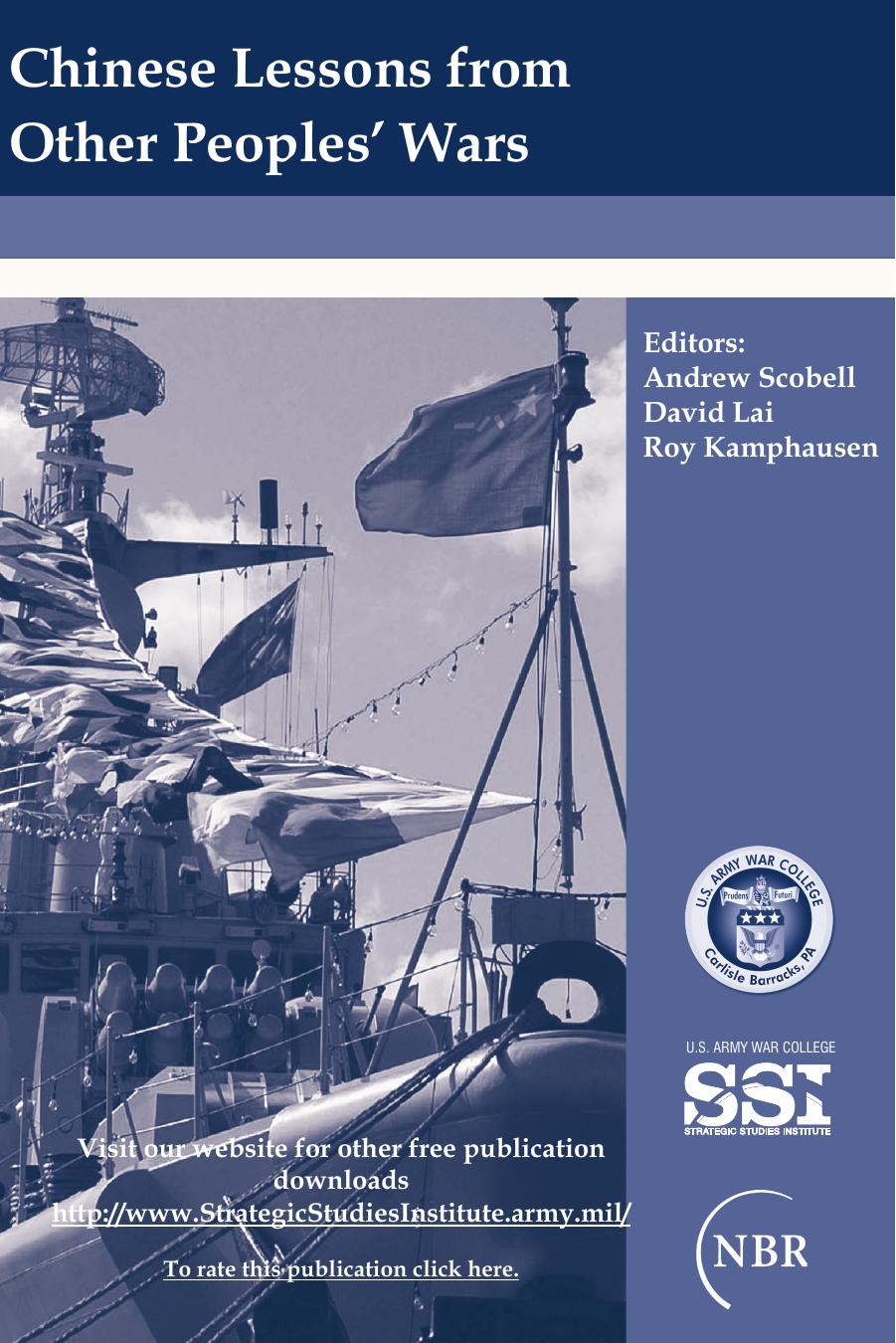 Chinese Lessons From Other Peoples Wars 2nd Edition Strategic Studies Institute Us