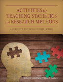 Activities For Teaching Statistics And Research Methods A Guide For Psychology Instructors Jeffrey R Stowell