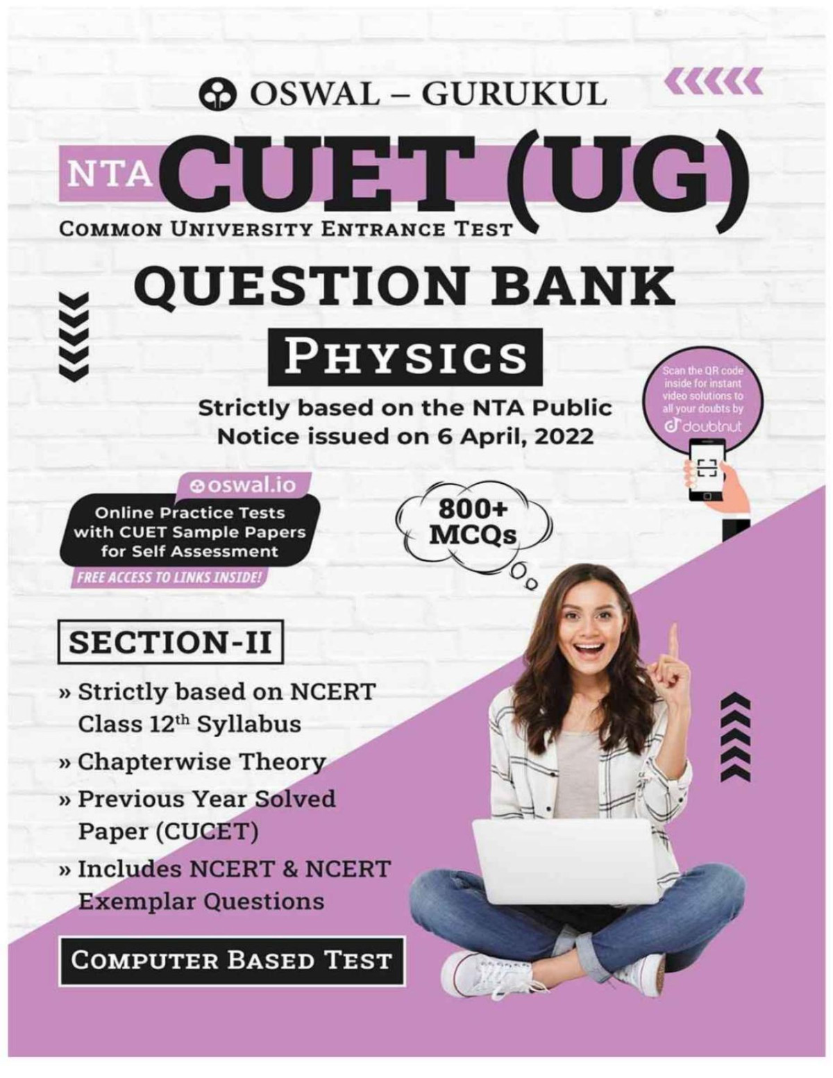 Physics Question Bank 800 Mcqs With Chapterwise Theory Previous Year Solved Paper Ncert Syllabus Qs Ncert Exmplar Common University Entrance Test Cuet Computer Based 2022th Edition Oswal Gurukul