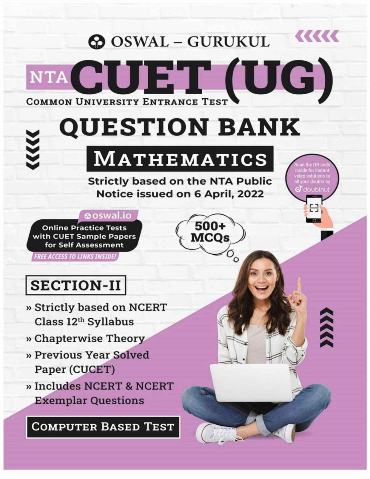 Oswal Gurukul Nta Cuet Ug Previous Year Solved Paper Ncert Syllabus Qs Ncert Exmplar Common University Entrance Test Computer Based 2022th Edition Oswal Gurukul