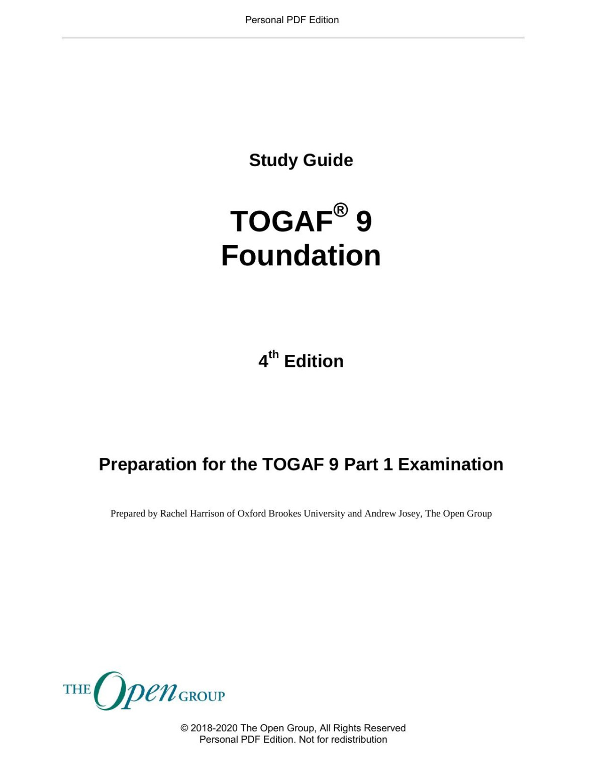 Study Guide Togaf 9 Foundation Cathy Fox