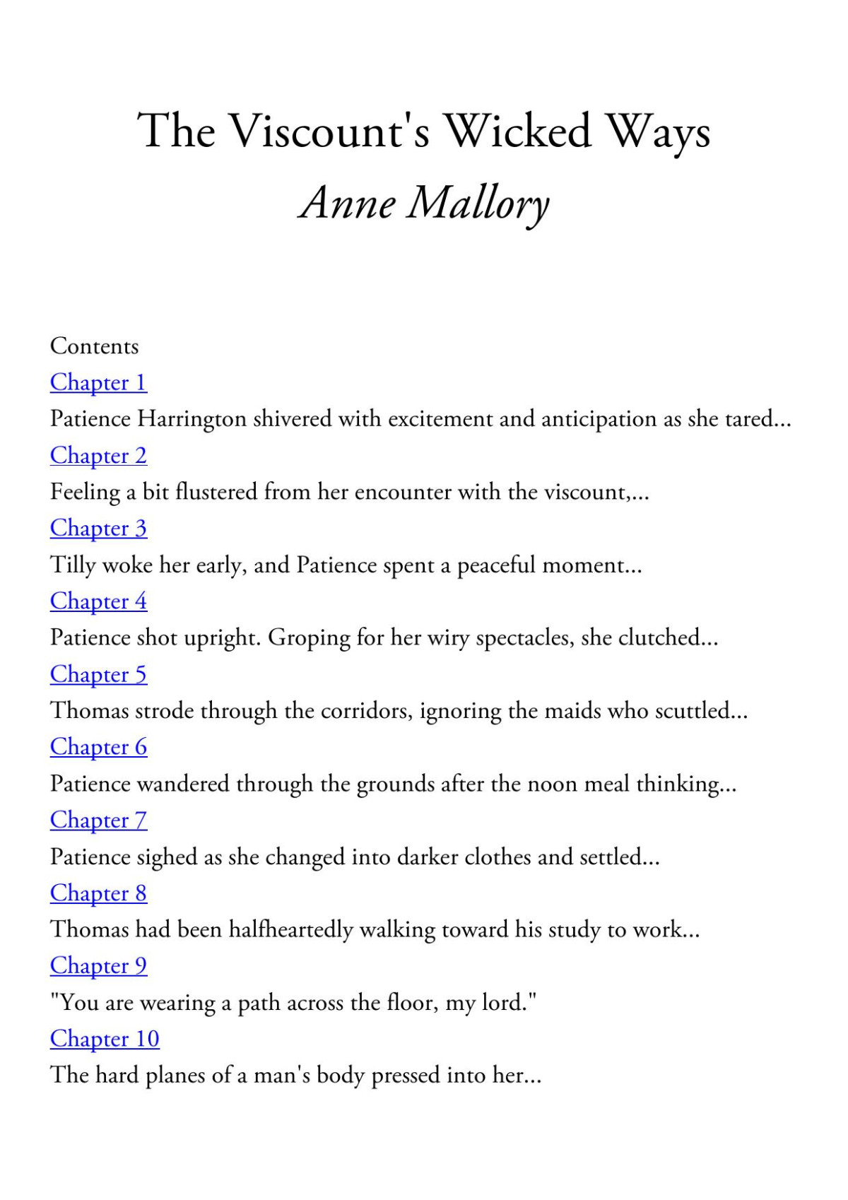 The Viscounts Wicked Ways Anne Mallory