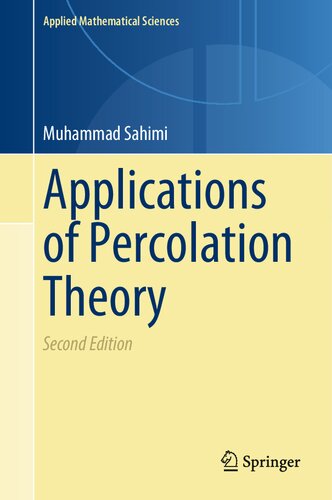 Applications Of Percolation Theory 2nd Muhammad Sahimi