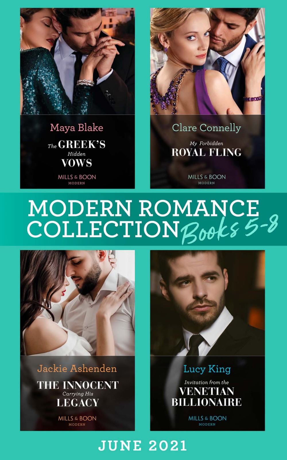 Modern Romance June 2021 Books 58 Maya Blake Clare Connelly Jackie Ashenden Lucy King
