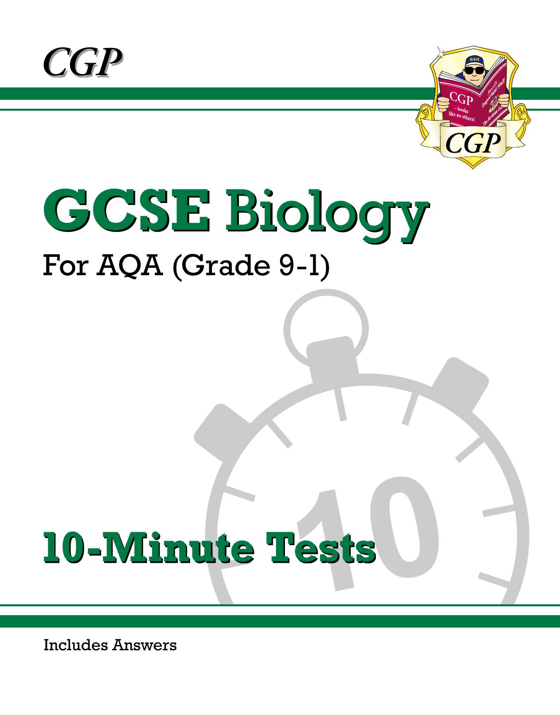 Cgp Grade 91 Gcse Biology Aqa 10minute Tests With Answers Cgp Gcse Biology 91 Revision Cgp Books