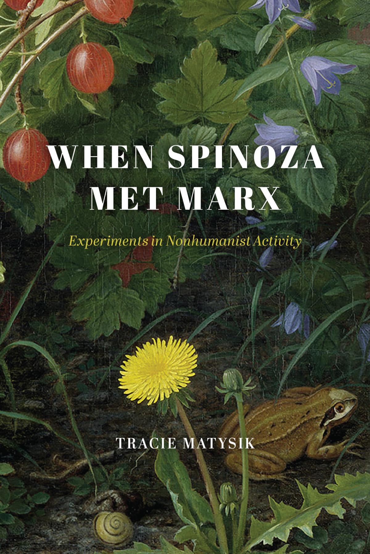 When Spinoza Met Marx Experiments In Nonhumanist Activity Tracie Matysik