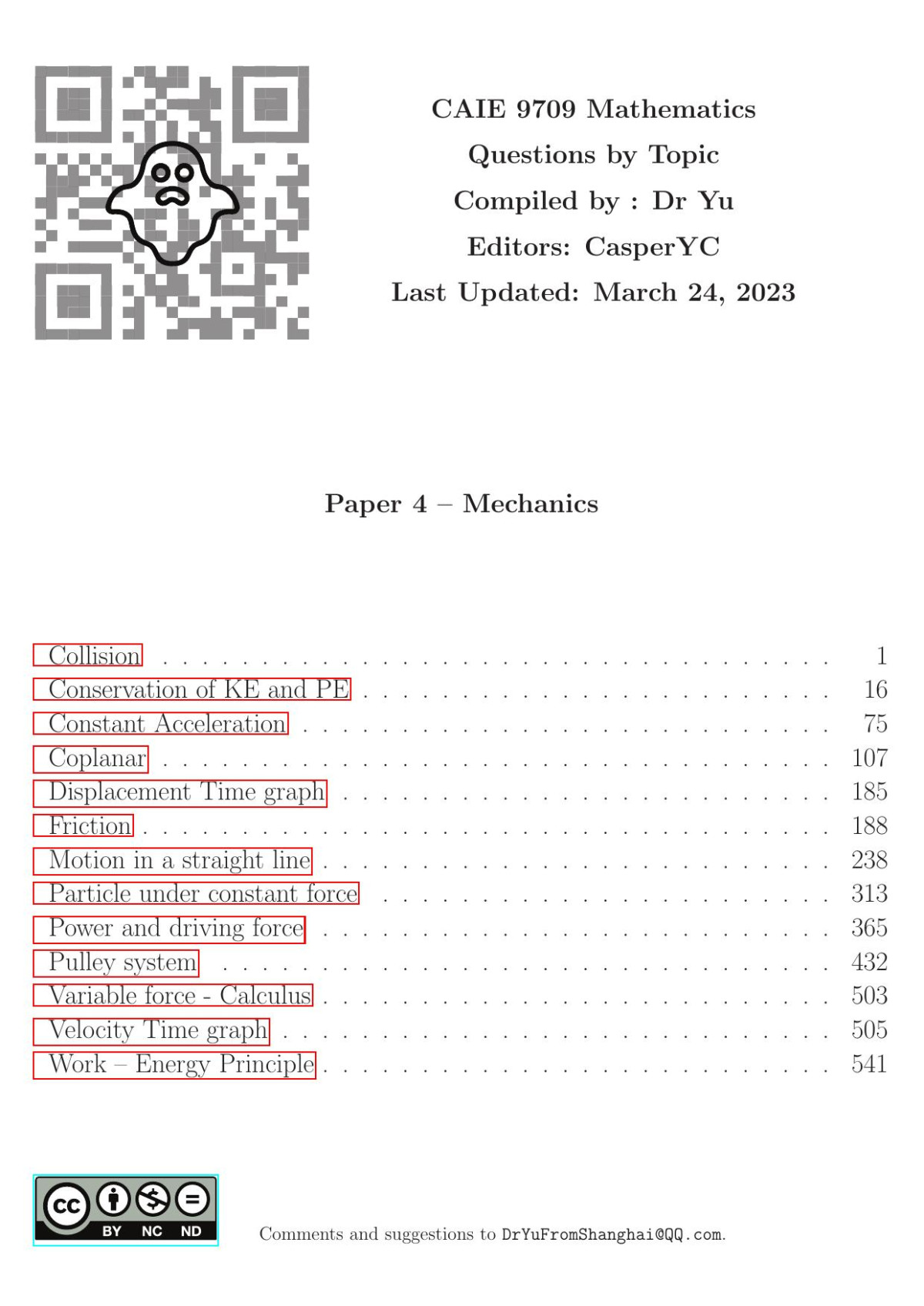 Cambridge As And A Level Mathematics 9709 Paper 4 Mechanics 1st Edition Dr Yu