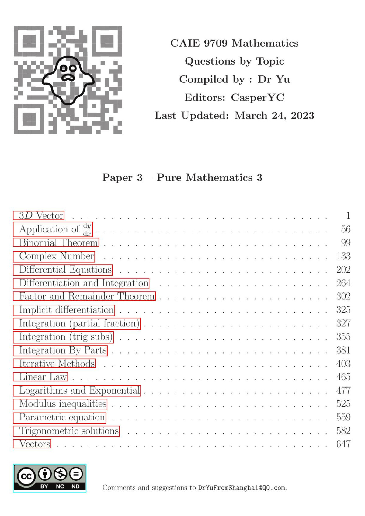 9709 Paper 3 Pure Mathematics 3 1st Edition Dr Yu Casperyc