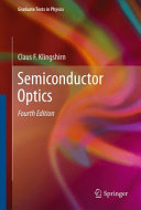 Semiconductor Optics Claus F Klingshirn