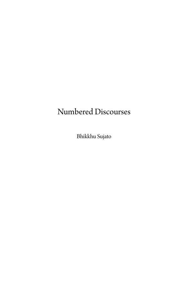 Numbered Discourses Aṅguttara Nikāya Tr Bhikkhu Sujato
