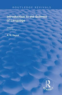 Introduction To The Science Of Language Vol 1 4th Edition A H Sayce