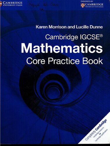 Cambridge Igcse Core Mathematics Practice Book 1st Edition Karen Morrison