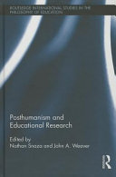 Posthumanism And Educational Research 1st Edition Nathan Snaza