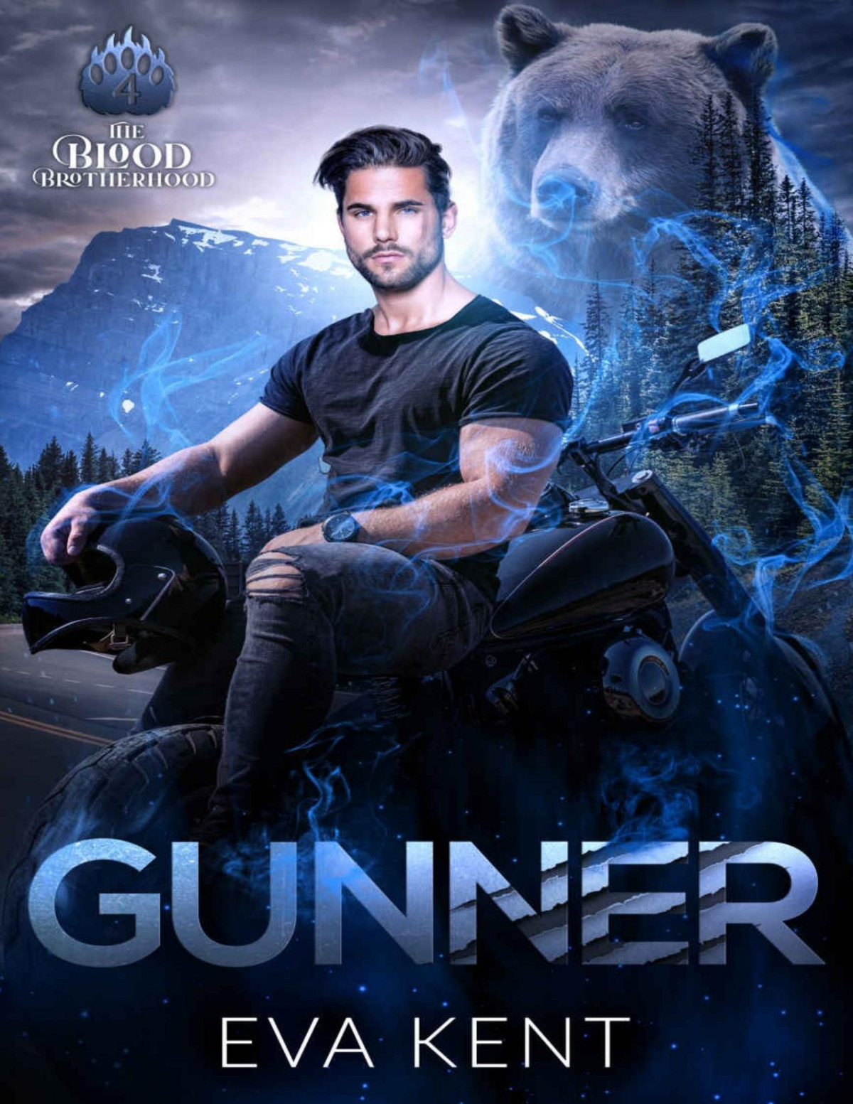 Gunner A Bear Shifter Biker Romance The Blood Brotherhood Book 4 Eva Kent