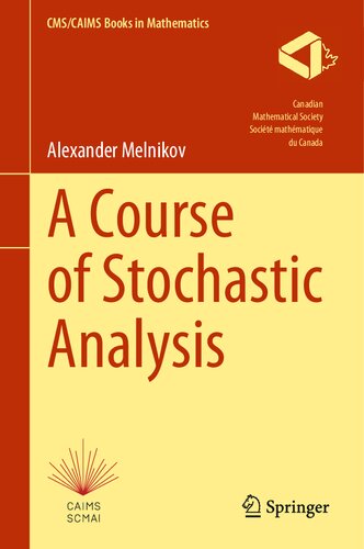 A Course Of Stochastic Analysis 1st Edition Alexander Melnikov
