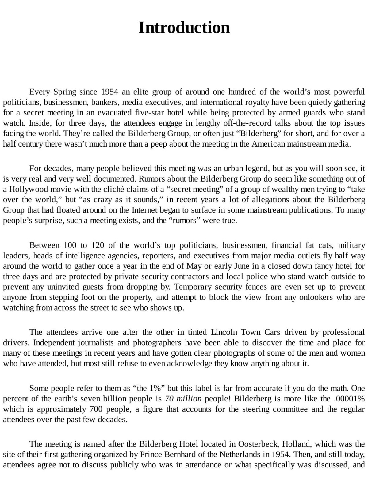 The Bilderberg Group Facts Fiction Dice Mark