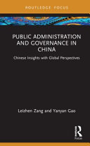 Public Administration And Governance In China 1st Edition Leizhen Zang