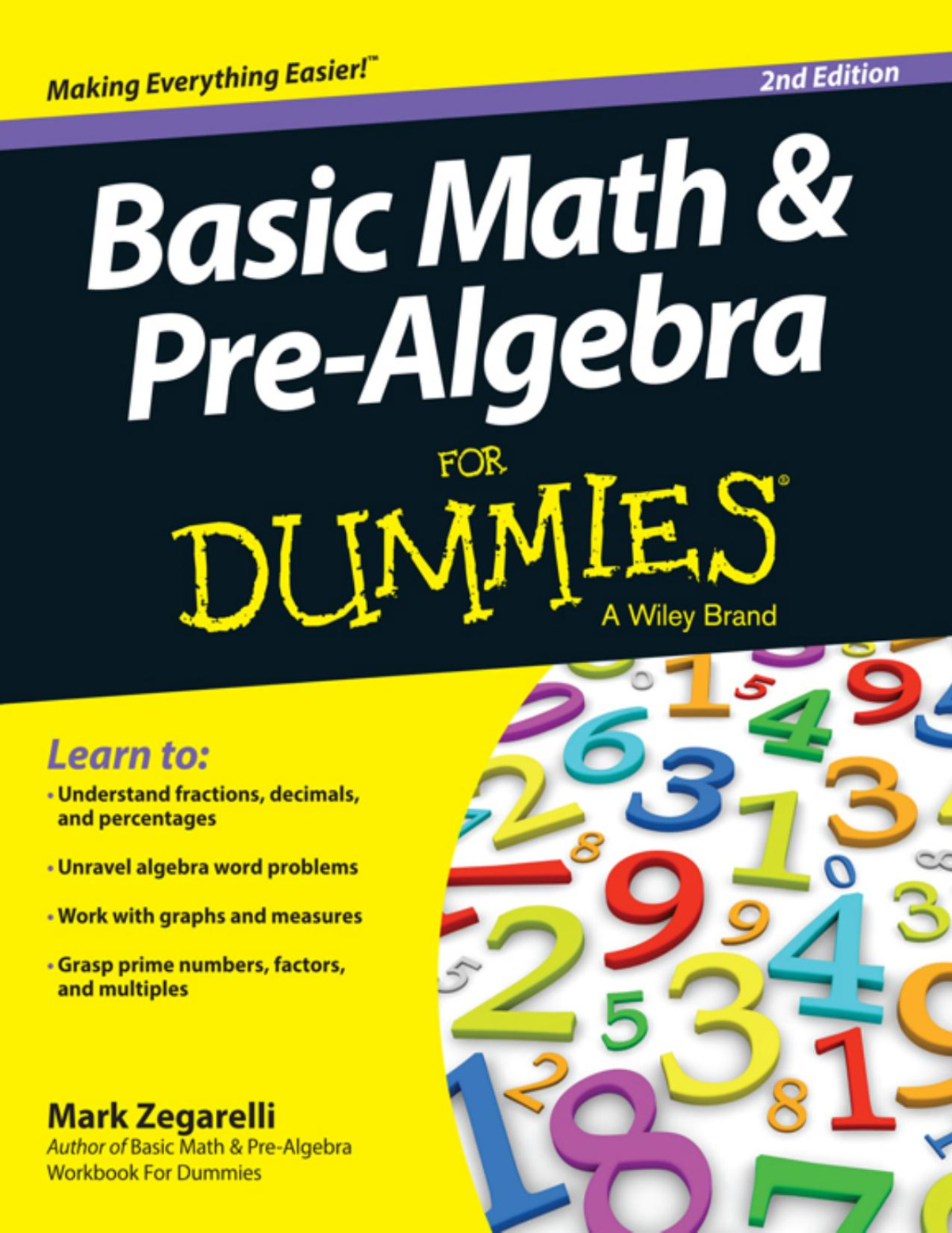 Basic Math And Prealgebra For Dummies 2nd Edition Mark Zegarelli