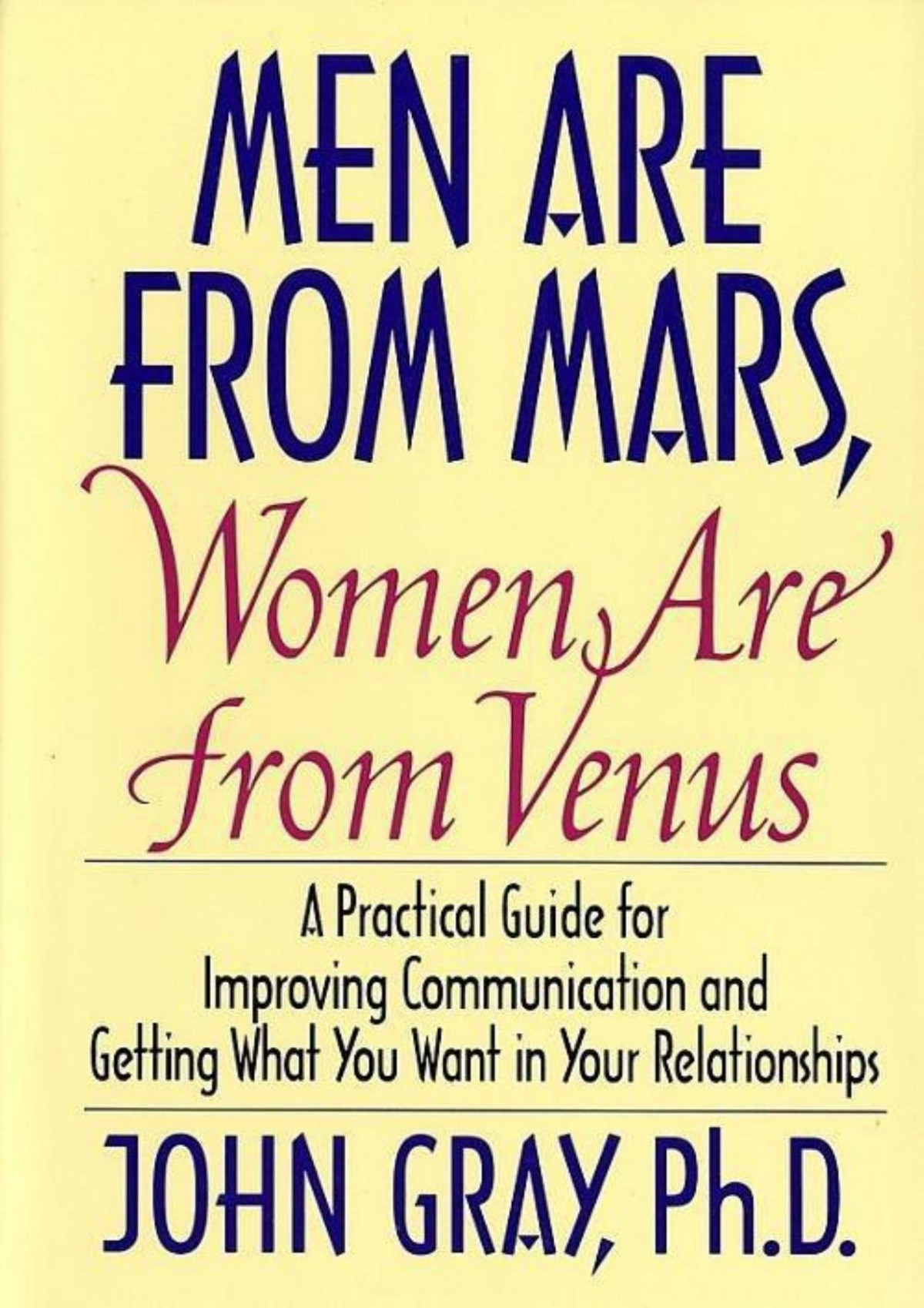 Men Are From Mars Women Are From Venus John Gray