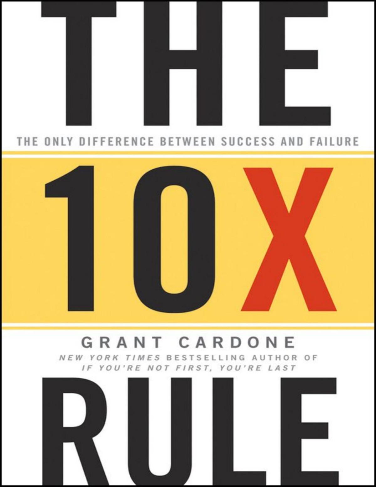 The Ten Times Rule The Only Difference Between Success And Failure Grant Cardone
