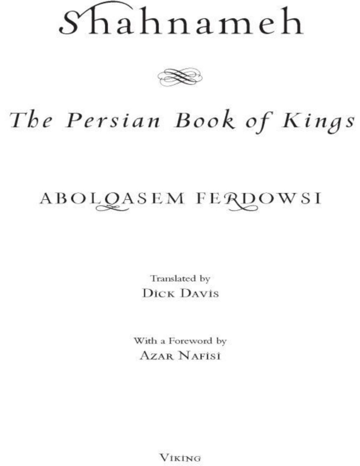 Shahnameh Abolqasem Ferdowsi
